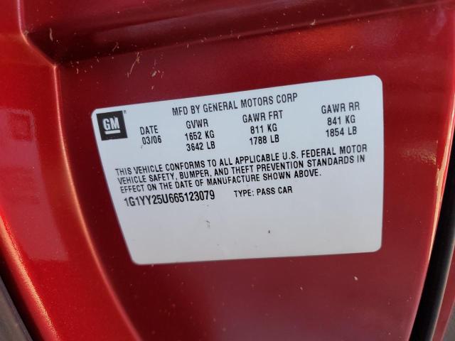 Photo 10 from auction – 2006 CHEVROLET CORVETTE with VIN 1G1YY25U665123079
