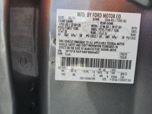 Photo 10 from auction – 2011 FORD F150 SUPER with VIN 1FTFX1EF5BFB66457