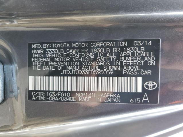 Photo 10 from auction – 2014 TOYOTA YARIS with VIN JTDJTUD33ED595059
