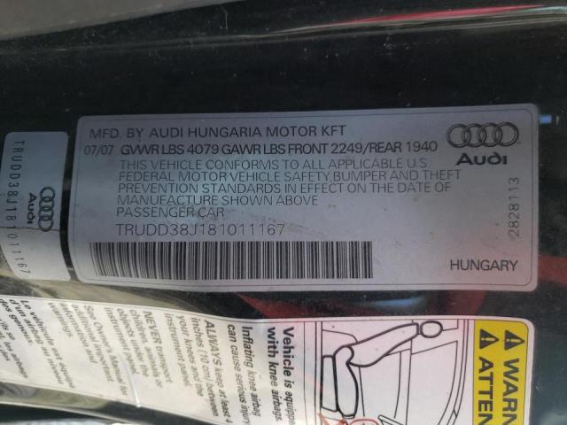 صورة رقم 10 من المزاد - 2008 AUDI TT 3.2 QUA مع VIN TRUDD38J181011167
