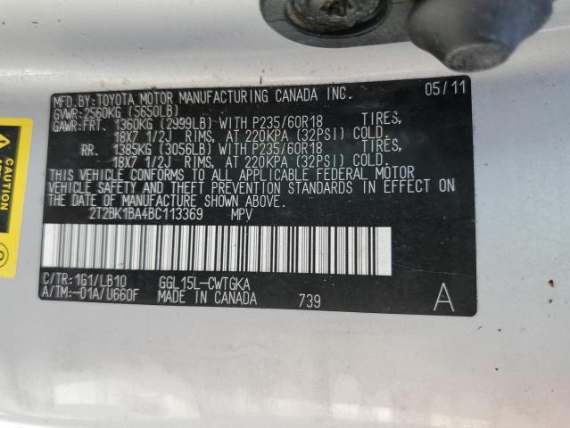 Photo 10 from auction – 2011 LEXUS RX 350 with VIN 2T2BK1BA4BC113369
