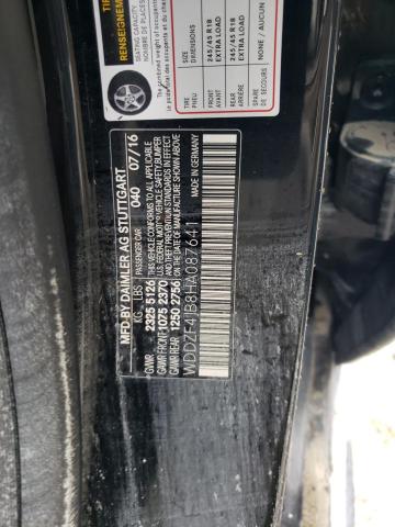 Photo 10 from auction – 2017 MERCEDES-BENZ E 300 with VIN WDDZF4JB8HA087641