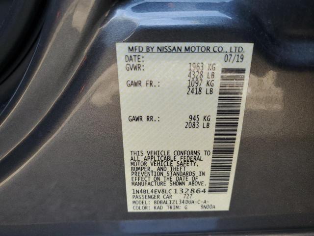 Photo 10 from auction – 2020 NISSAN ALTIMA SL with VIN 1N4BL4EV8LC132864