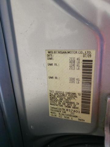 Photo 10 from auction – 2009 NISSAN MAXIMA S with VIN 1N4AA51E29C857401