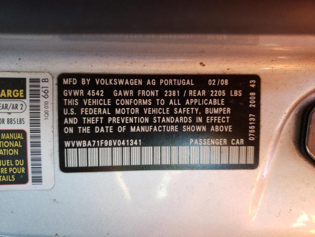 Photo 10 from auction – 2008 VOLKSWAGEN EOS TURBO with VIN WVWBA71F98V041341