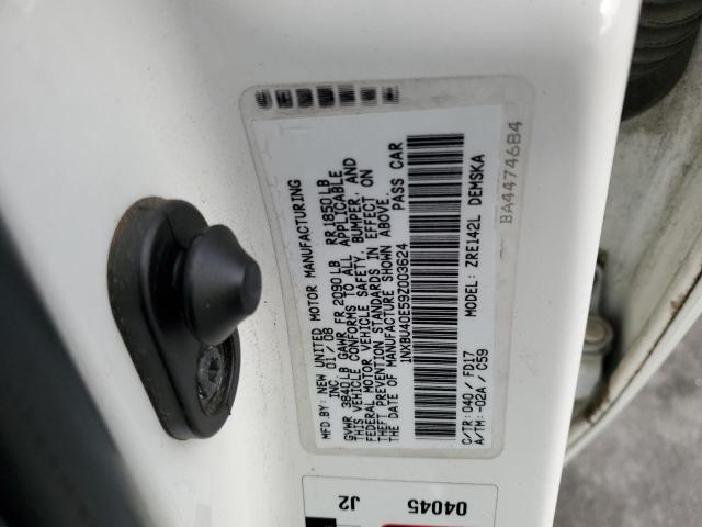 Photo 10 from auction – 2009 TOYOTA COROLLA BA with VIN 1NXBU40E59Z003624