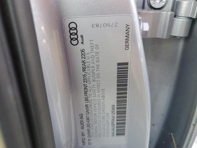 Photo 10 from auction – 2019 AUDI A3 PREMIUM with VIN WAUAUGFF5KA125969