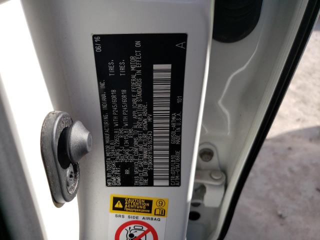Photo 10 from auction – 2016 TOYOTA HIGHLANDER with VIN 5TDKKRFH1GS163543