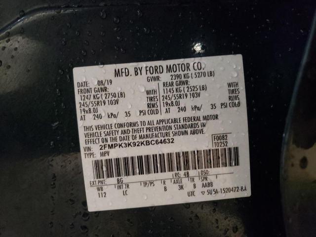 Photo 10 from auction – 2019 FORD EDGE TITAN with VIN 2FMPK3K92KBC64632