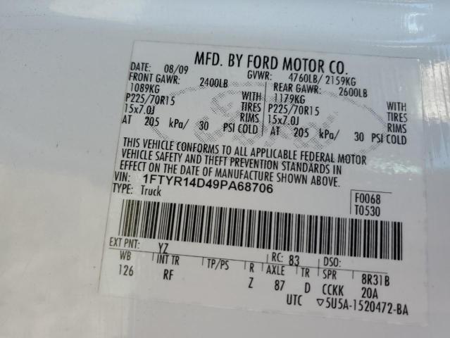 Photo 10 from auction – 2009 FORD RANGER SUP with VIN 1FTYR14D49PA68706