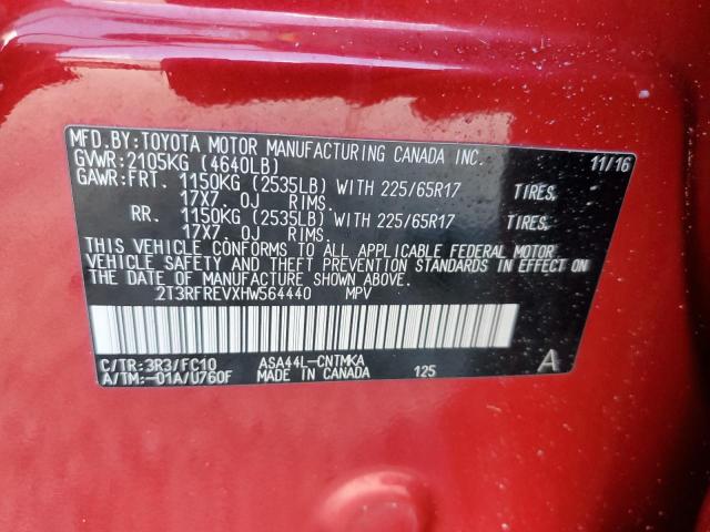 Photo 10 from auction – 2017 TOYOTA RAV4 XLE with VIN 2T3RFREVXHW564440