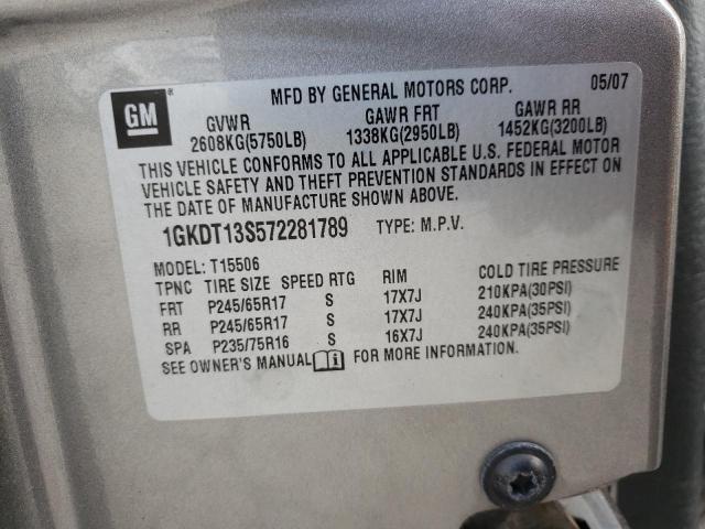 Photo 10 from auction – 2007 GMC ENVOY with VIN 1GKDT13S572281789
