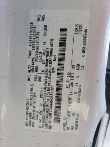 Photo 10 from auction – 2021 FORD TRANSIT T- with VIN 1FTBR1C84MKA51081