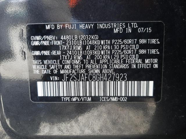 Photo 10 from auction – 2016 SUBARU FORESTER 2 with VIN JF2SJAFC8GH427923