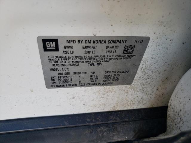 Photo 10 from auction – 2018 BUICK ENCORE PRE with VIN KL4CJBSB5JB579233