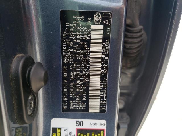 Photo 10 from auction – 2015 TOYOTA COROLLA L with VIN 2T1BURHE1FC305748