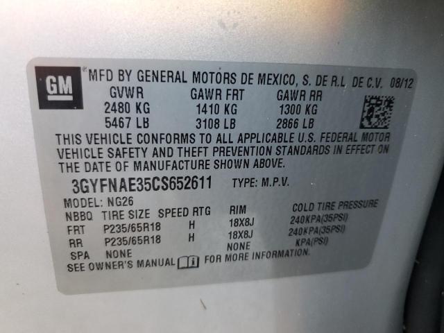 Photo 10 from auction – 2012 CADILLAC SRX LUXURY with VIN 3GYFNAE35CS652611