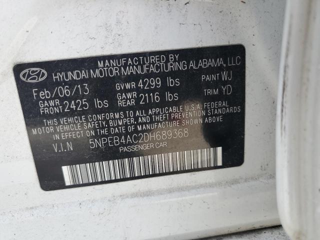 Photo 10 from auction – 2013 HYUNDAI SONATA GLS with VIN 5NPEB4AC2DH689368