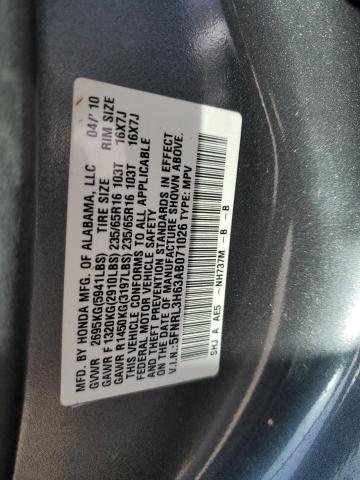 Photo 10 from auction – 2010 HONDA ODYSSEY EX with VIN 5FNRL3H63AB071026