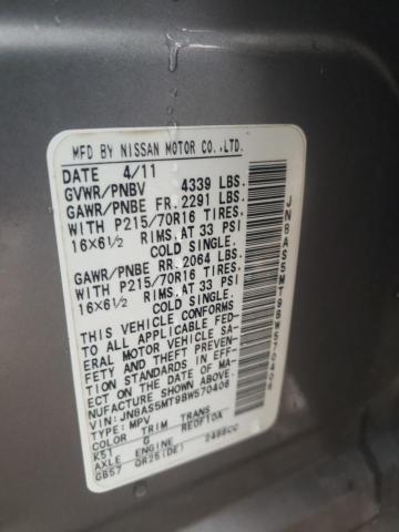 Photo 10 from auction – 2011 NISSAN ROGUE S with VIN JN8AS5MT9BW570406