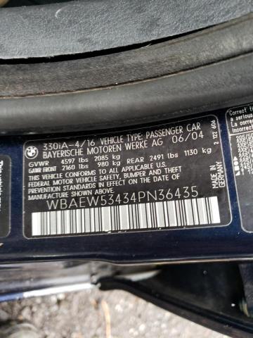 Photo 10 from auction – 2004 BMW 330 XI with VIN WBAEW53434PN36435