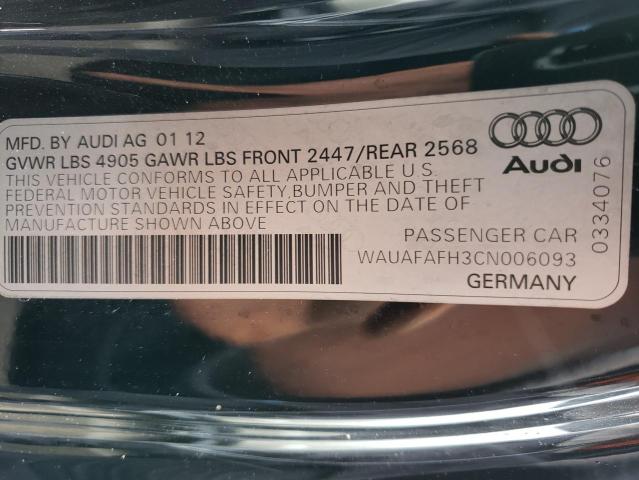 Foto 10 de la subasta – 2012 AUDI A5 PREMIUM con VIN WAUAFAFH3CN006093