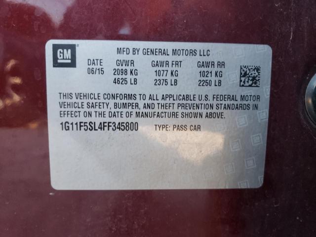 Photo 10 from auction – 2015 CHEVROLET MALIBU LTZ with VIN 1G11F5SL4FF345800