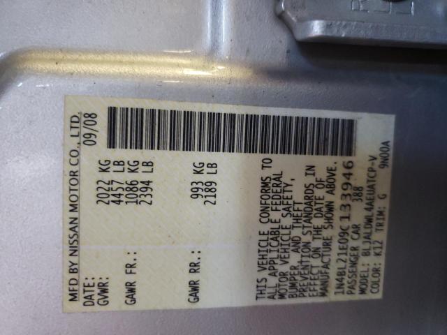 Photo 10 from auction – 2009 NISSAN ALTIMA 3.5 with VIN 1N4BL21E09C133946