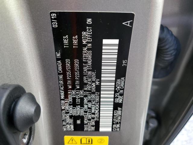 Photo 10 from auction – 2019 LEXUS RX 350 BAS with VIN 2T2BZMCA5KC190912