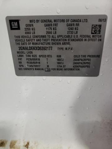 Photo 10 from auction – 2013 CHEVROLET EQUINOX LT with VIN 2GNALDEKXD6392177