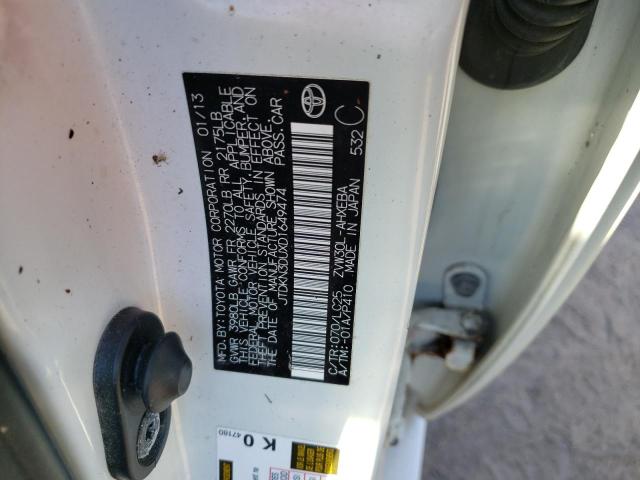 Photo 10 from auction – 2013 TOYOTA PRIUS with VIN JTDKN3DUXD1649474