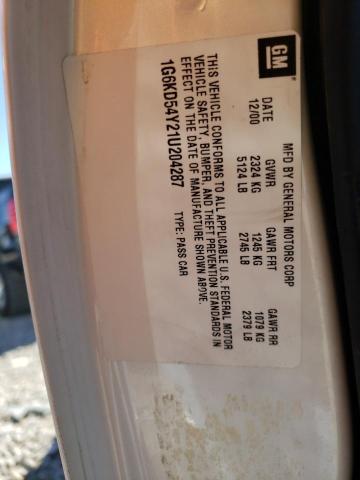 Photo 10 from auction – 2001 CADILLAC DEVILLE with VIN 1G6KD54Y21U204287