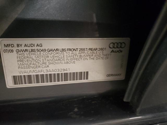 Photo 10 from auction – 2010 AUDI S4 PRESTIG with VIN WAUMGAFL3AA032941