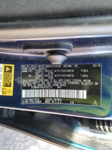 Photo 10 from auction – 2016 TOYOTA HIGHLANDER with VIN 5TDBKRFH0GS295273