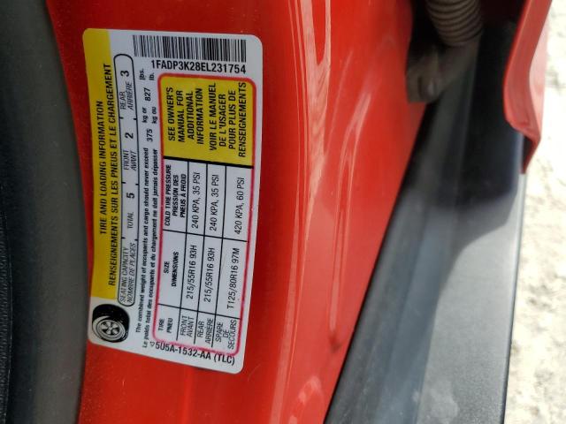 Photo 10 from auction – 2014 FORD FOCUS SE with VIN 1FADP3K28EL231754