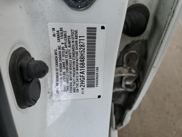 Photo 10 from auction – 2008 HONDA CIVIC EX with VIN 2HGFA16848H528711