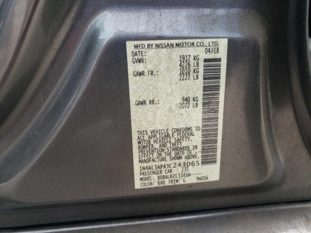 Photo 10 from auction – 2018 NISSAN ALTIMA 2.5 with VIN 1N4AL3AP4JC243065