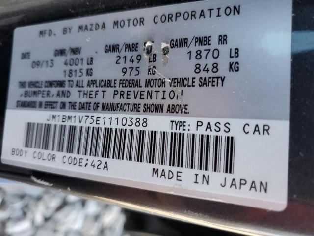 Photo 10 from auction – 2014 MAZDA 3 TOURING with VIN JM1BM1V75E1110388