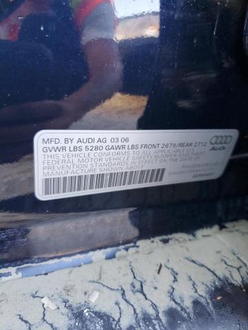 Photo 10 from auction – 2006 AUDI A6 3.2 QUA with VIN WAUDH74F06N157277