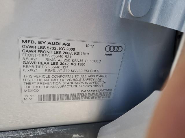 Photo 10 from auction – 2018 AUDI SQ5 PREMIU with VIN WA1A4AFY2J2078498