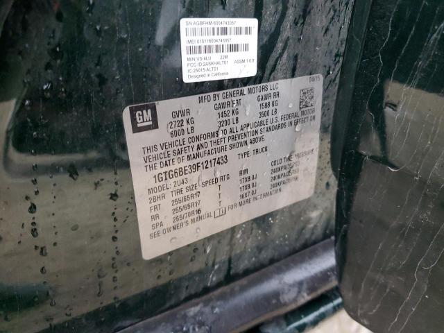 Photo 10 from auction – 2015 GMC CANYON SLE with VIN 1GTG6BE39F1217433