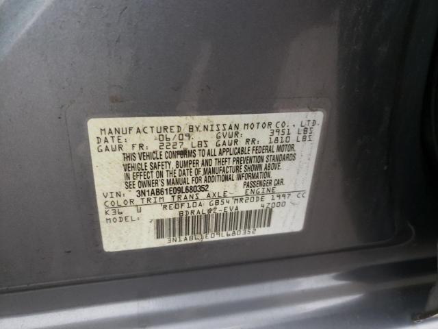 Photo 10 from auction – 2009 NISSAN SENTRA 2.0 with VIN 3N1AB61E09L680352