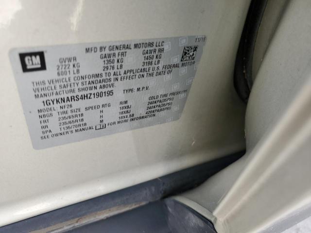 Photo 10 from auction – 2017 CADILLAC XT5 with VIN 1GYKNARS4HZ190195