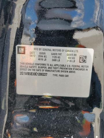 Photo 10 from auction – 2012 CHEVROLET IMPALA LT with VIN 2G1WB5E30C1286227