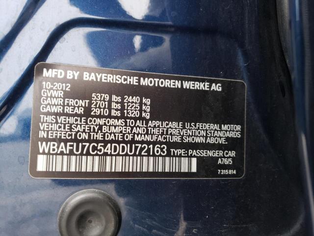 Photo 10 from auction – 2013 BMW 535 XI with VIN WBAFU7C54DDU72163