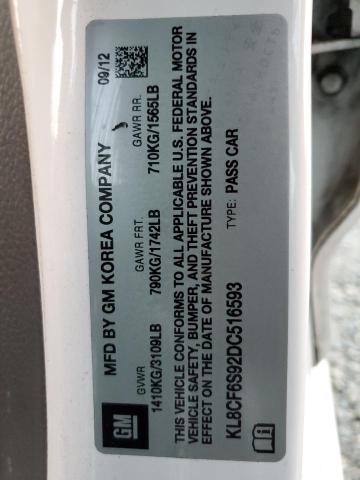 Photo 10 from auction – 2013 CHEVROLET SPARK 2LT with VIN KL8CF6S92DC516593