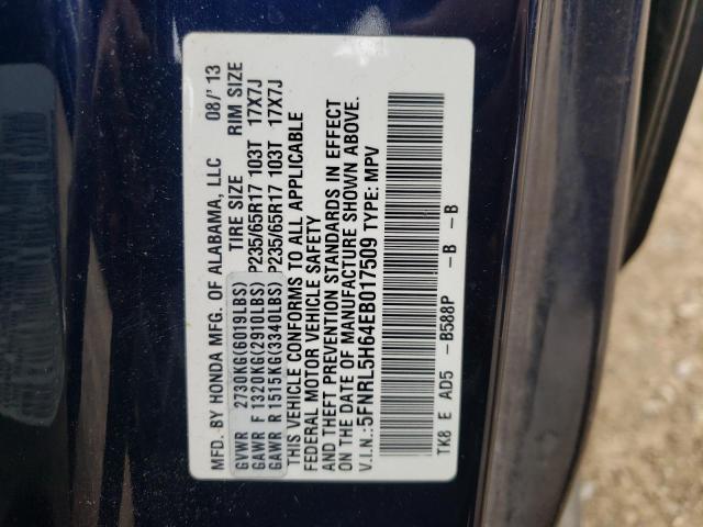 Photo 10 from auction – 2014 HONDA ODYSSEY EX with VIN 5FNRL5H64EB017509