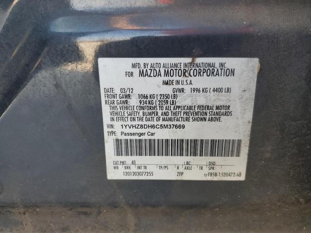 Photo 10 from auction – 2012 MAZDA 6 I with VIN 1YVHZ8DH6C5M37669