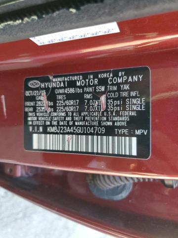 Photo 10 from auction – 2016 HYUNDAI TUCSON SE with VIN KM8J23A45GU104709