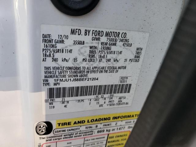 Photo 10 from auction – 2011 FORD EXPEDITION with VIN 1FMJU1J58BEF21204